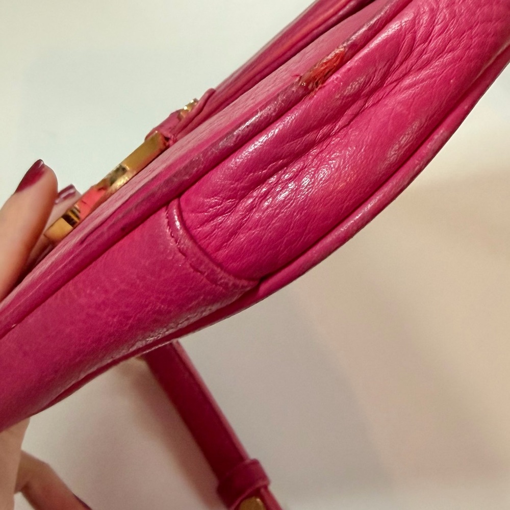 Tory Burch Magenta Pink Leather Amanda Crossbody Bag EUC - Picture 13 of 16